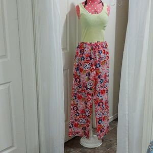 Victoria's Secret PJ M Full Drawstring Spring Flowers